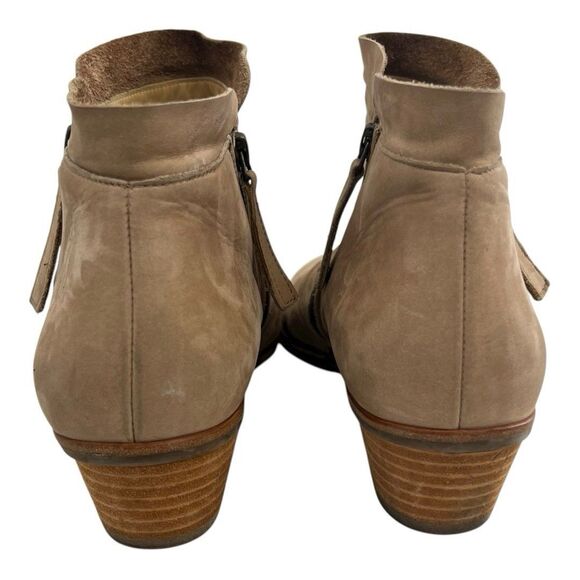 Paul Green Size UK 7 US 9.5 Shasta Sliced Nubuck Leather Mid Heel Ankle Boot - Picture 6 of 9